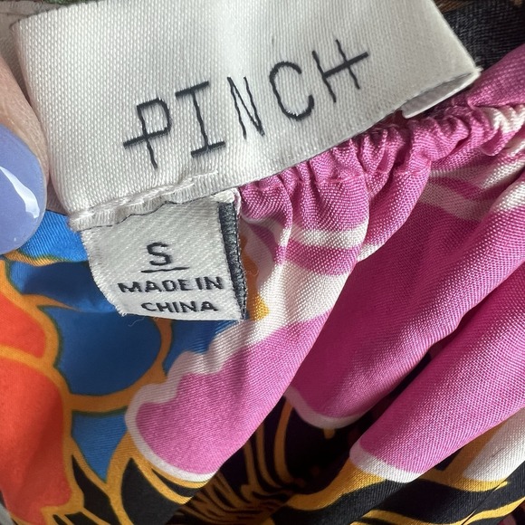 Pinch Womens Dress Smocked Floral Mdi Chic Boho Ruffle Tiered Festival Small - Picture 9 of 10